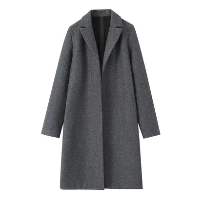 Manteau long en mélange de laine pour femme 6