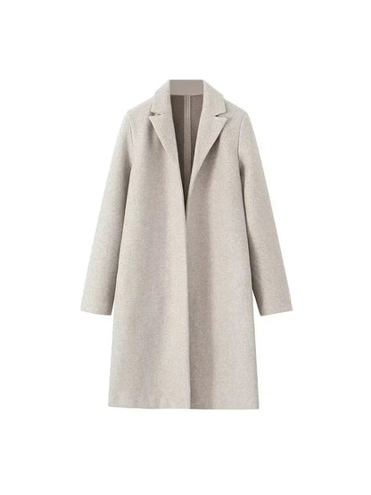 Manteau long en mélange de laine pour femme 8
