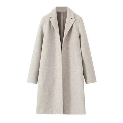 Manteau long en mélange de laine pour femme 9