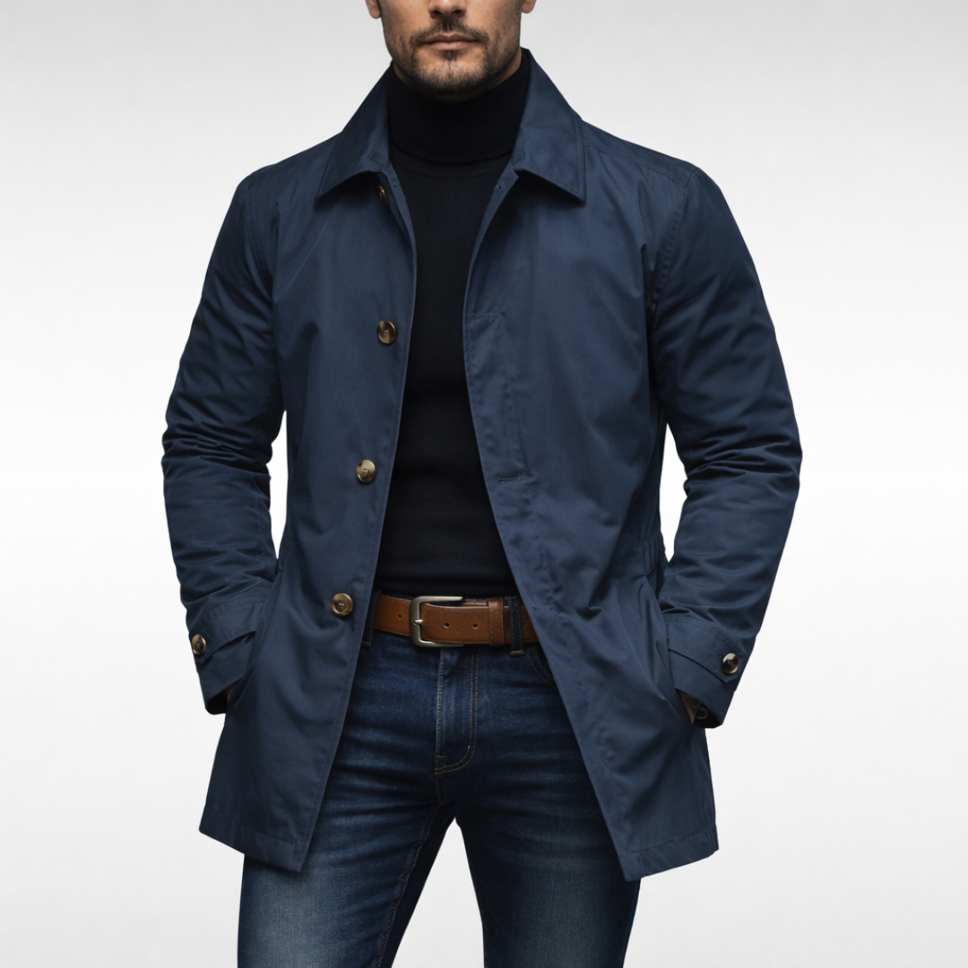 Manteau mi-long à boutonnage pour homme 3