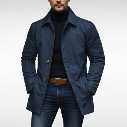 Manteau mi-long à boutonnage pour homme 3