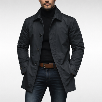 Manteau mi-long à boutonnage pour homme 4