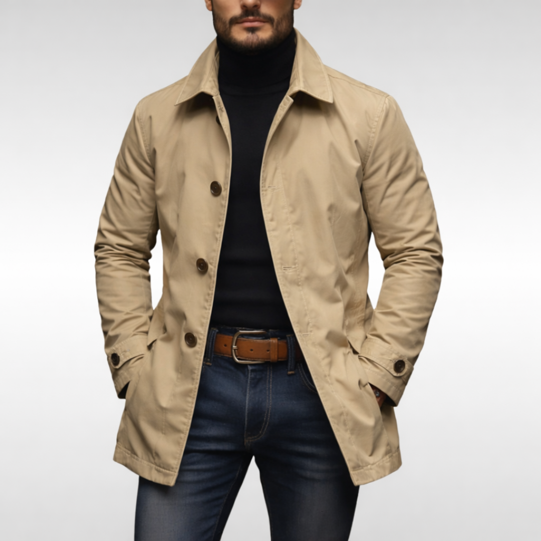 Manteau mi-long à boutonnage pour homme 5