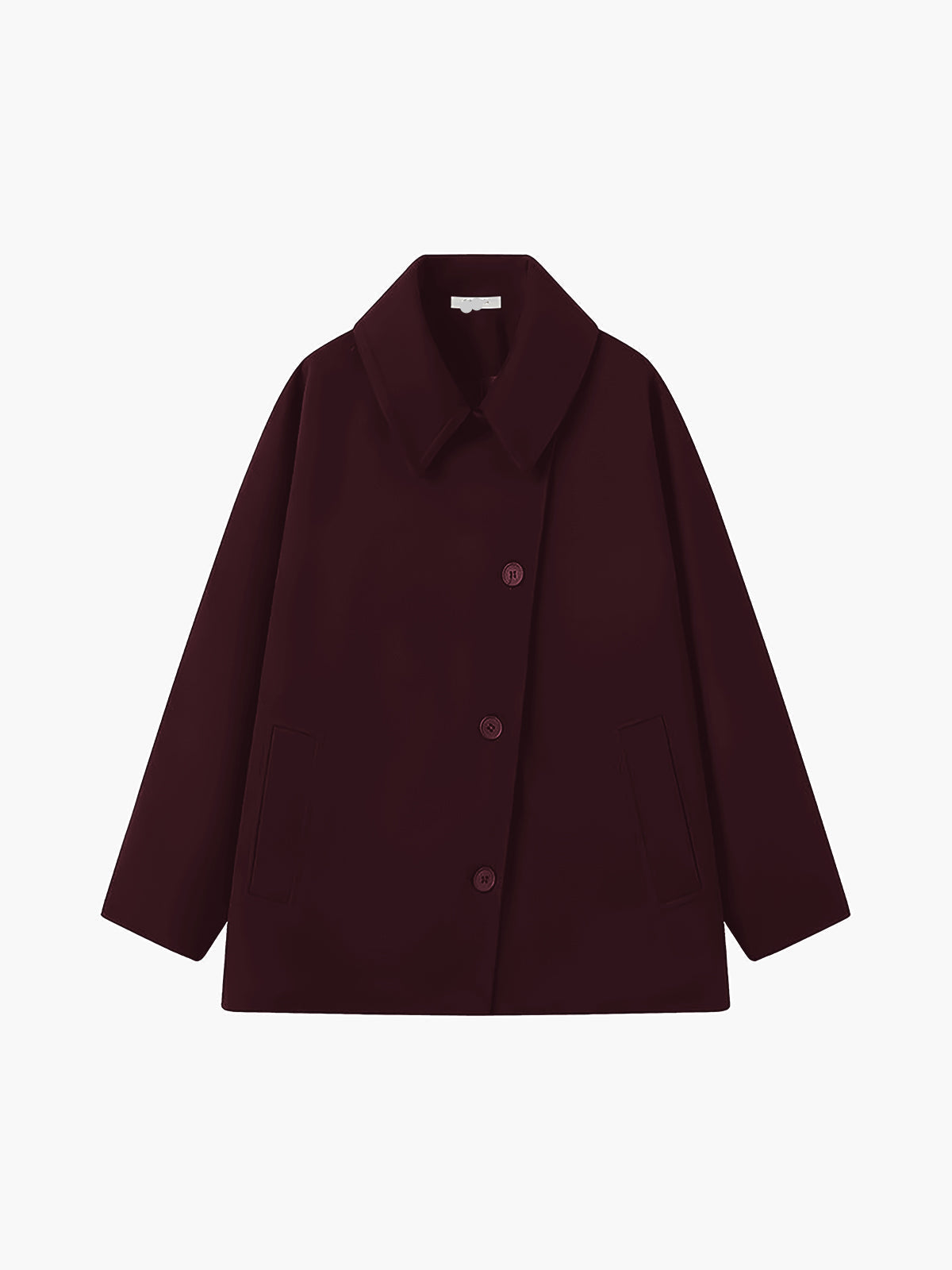 Manteau oversize en mélange de laine pour femme avec fermeture à boutons 9