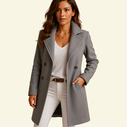 Manteau pour femme avec col à revers et boutonnage 2