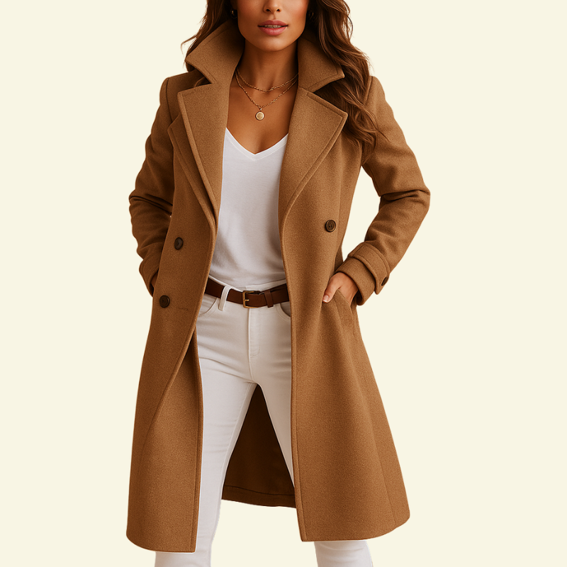 Manteau pour femme avec col à revers et boutonnage 3