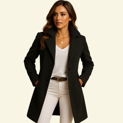 Manteau pour femme avec col à revers et boutonnage 4
