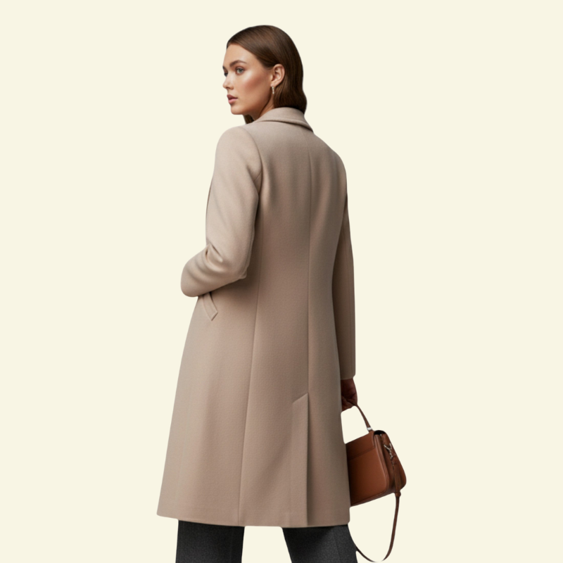 Manteau pour femme avec col à revers et patte de boutonnage 4