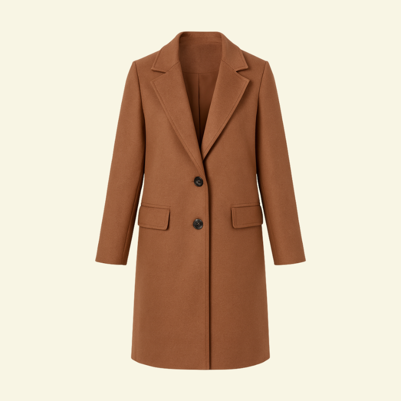 Manteau pour femme avec col à revers et patte de boutonnage 5