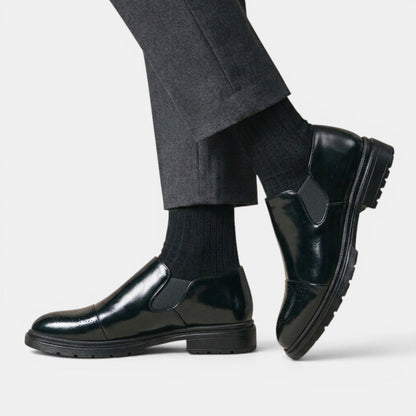 Mocassins Brogues à enfiler pour homme avec panneaux latéraux élastiques 2