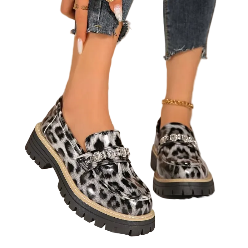 Mocassins Femme À Semelle Épaisse-Gigié