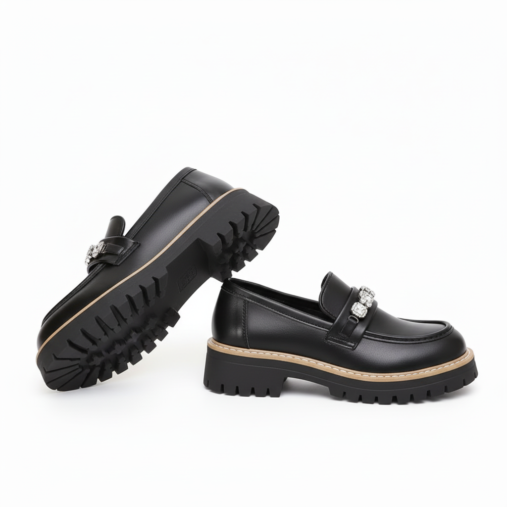 Mocassins Femme À Semelle Épaisse-Gigié