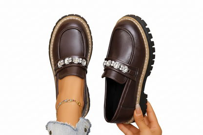 Mocassins Femme À Semelle Épaisse-Gigié