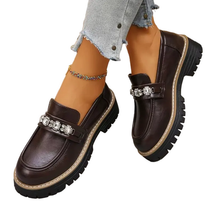 Mocassins Femme À Semelle Épaisse-Gigié
