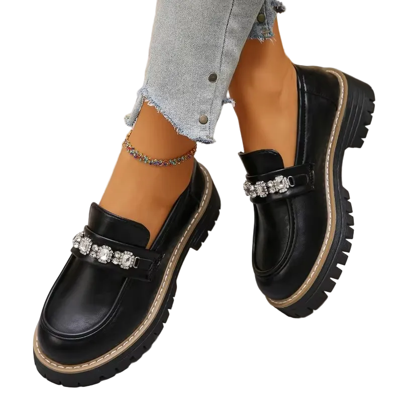 Mocassins Femme À Semelle Épaisse-Gigié