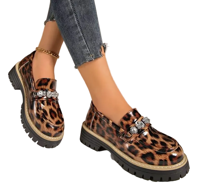 Mocassins Femme À Semelle Épaisse-Gigié