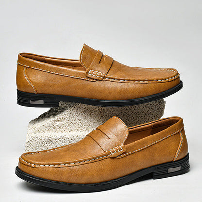 Mocassins homme à bout mocassin avec surpiqûres contrastées 3