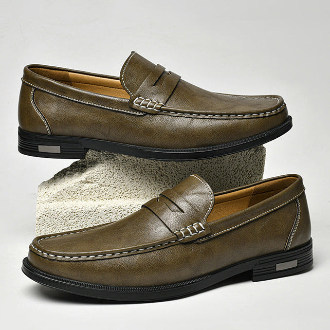 Mocassins homme à bout mocassin avec surpiqûres contrastées 6