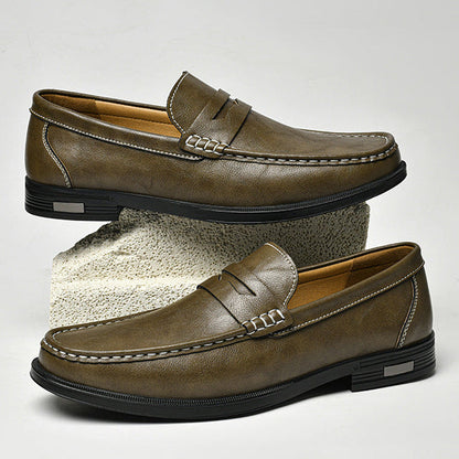 Mocassins homme à bout mocassin avec surpiqûres contrastées 6