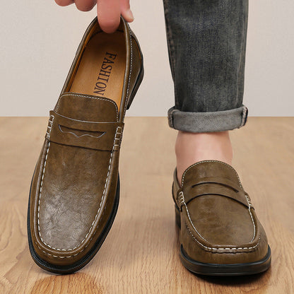 Mocassins homme à bout mocassin avec surpiqûres contrastées 7