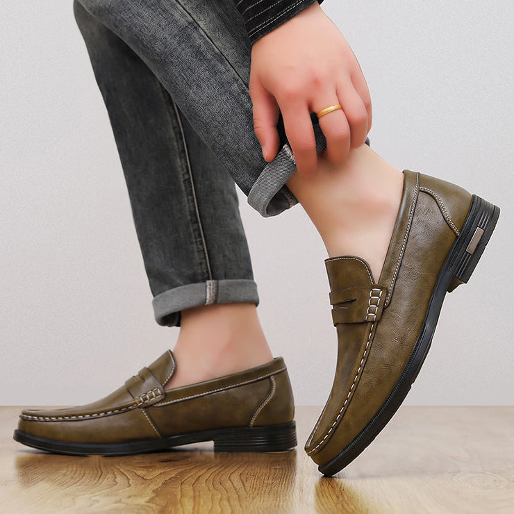 Mocassins homme à bout mocassin avec surpiqûres contrastées 8