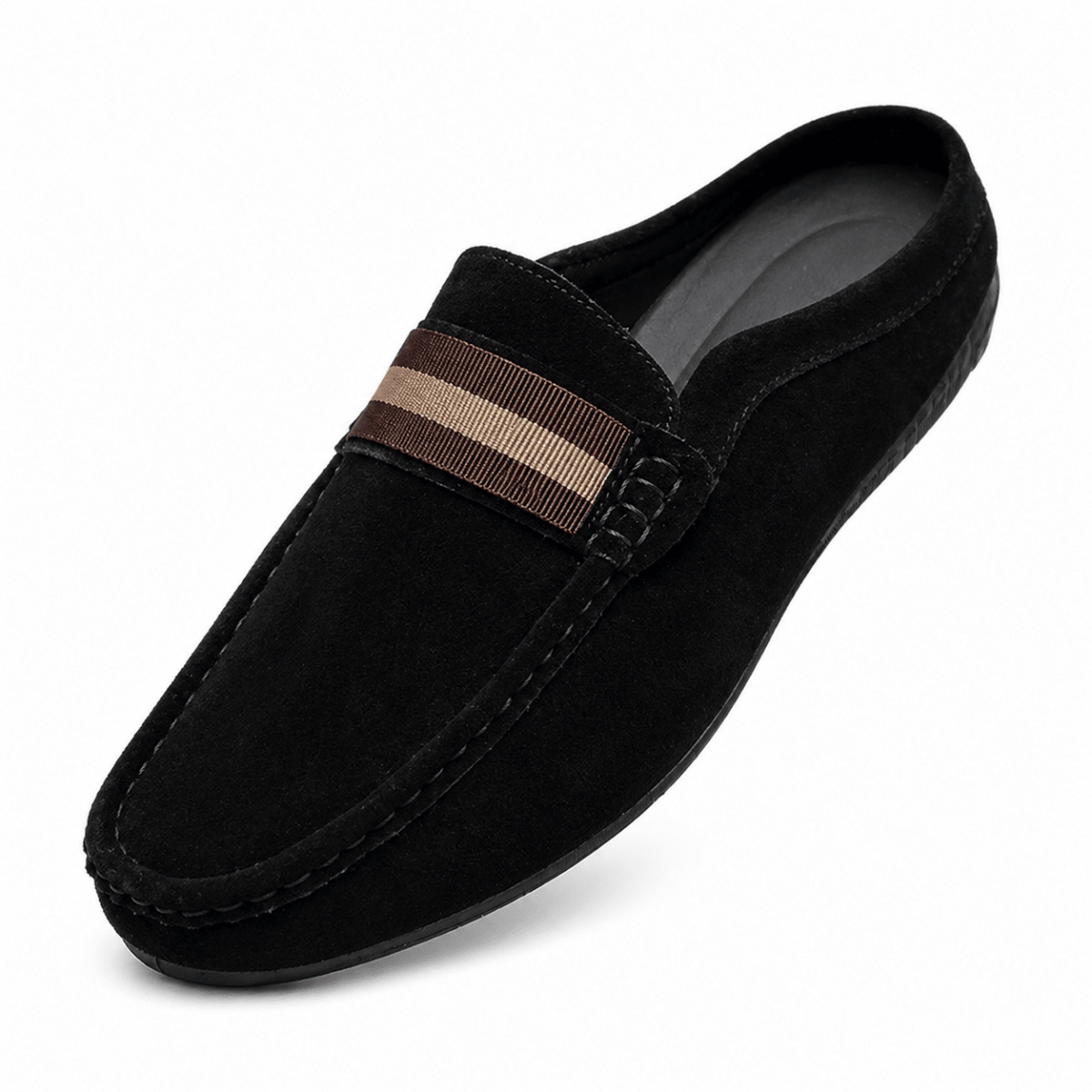 Mocassins sans dos en daim pour homme 4
