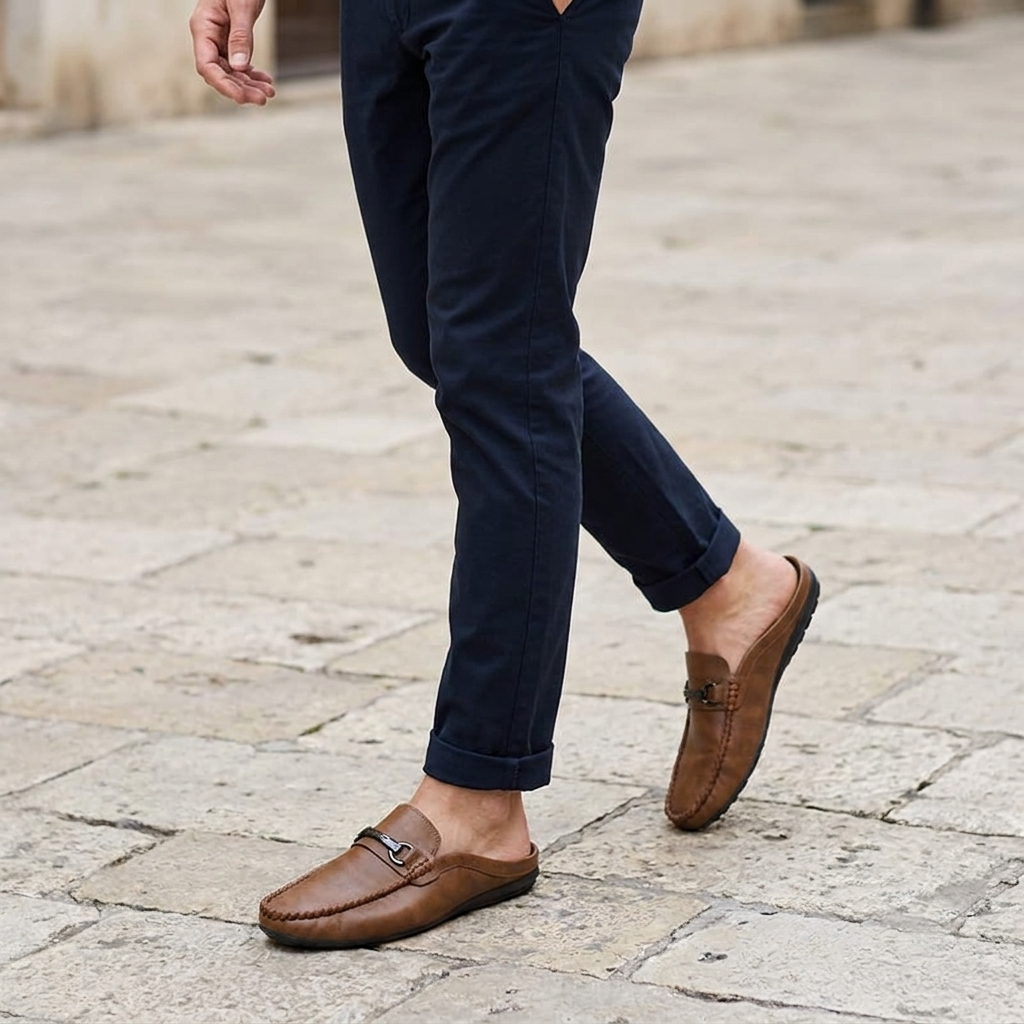 Mules pour homme avec détail mors en métal 6