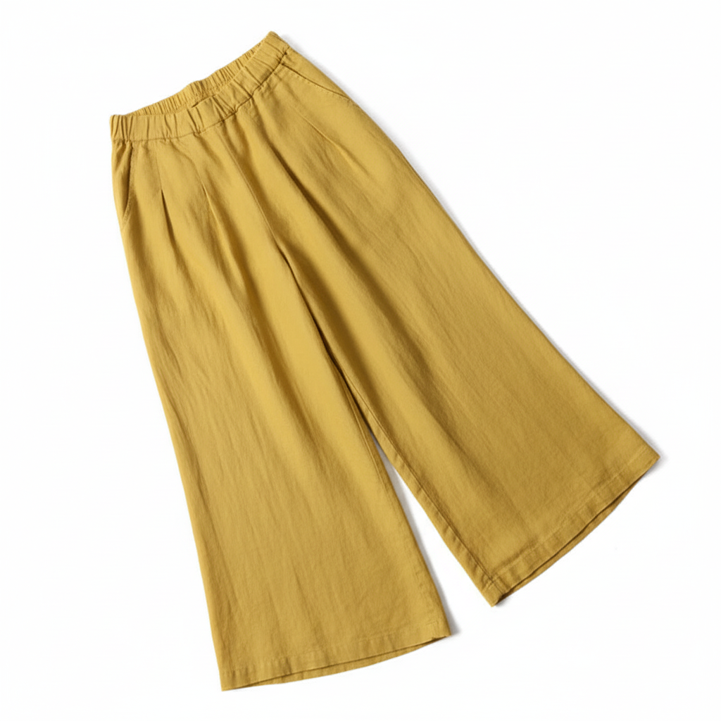 Pantalon Femme Taille Haute à Jambe Large