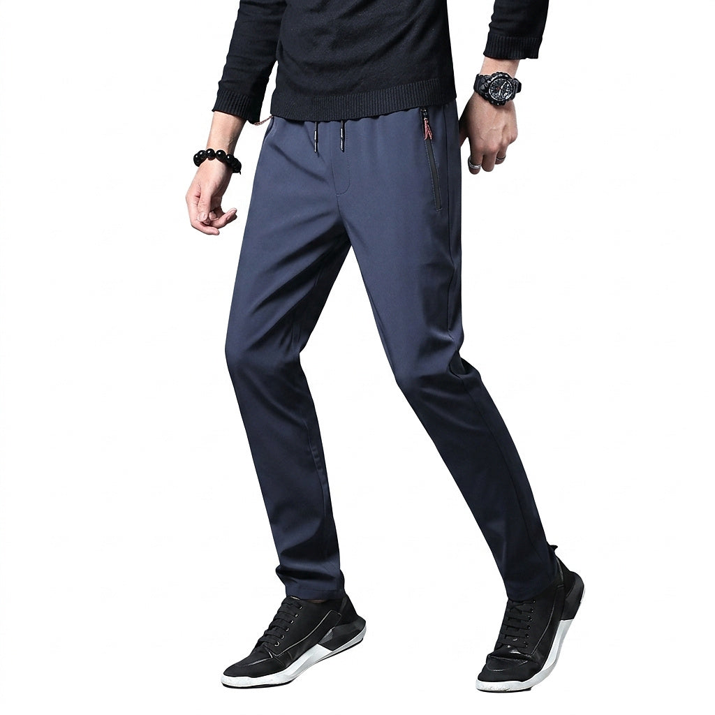 Pantalon Jogger Slim Fit pour Homme avec Poches Zippées 4