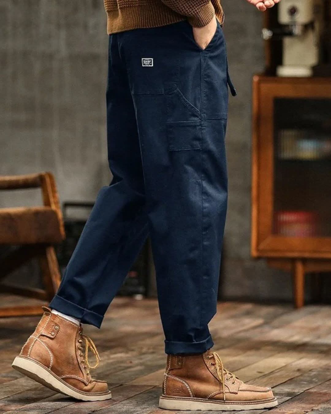 Pantalon cargo pour homme avec poches plaquées et détail de ceinture 7
