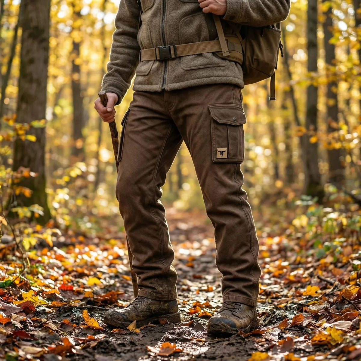 Pantalon cargo utilitaire pour homme avec ceinture 2