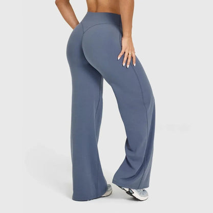 Pantalon de yoga taille haute à jambes larges pour femme 2