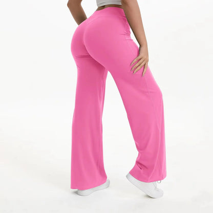 Pantalon de yoga taille haute à jambes larges pour femme 20