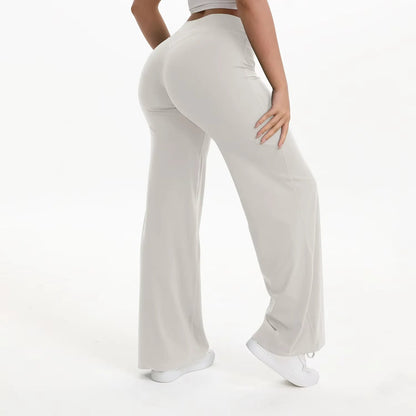 Pantalon de yoga taille haute à jambes larges pour femme 7