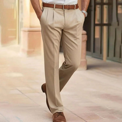 Pantalon droit à pinces pour homme 4