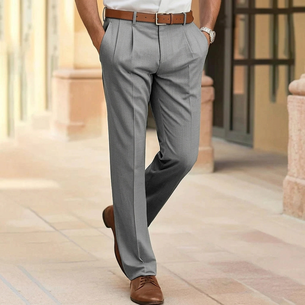 Pantalon droit à pinces pour homme 5