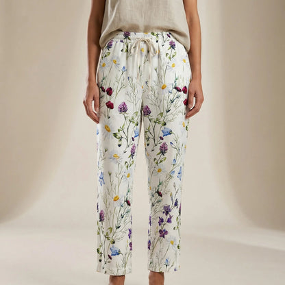 Pantalon droit en jean patchwork pour femme 3
