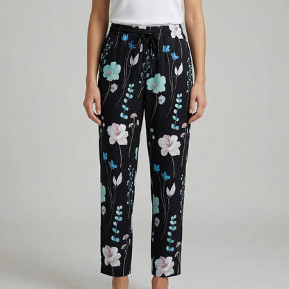 Pantalon droit en jean patchwork pour femme 4