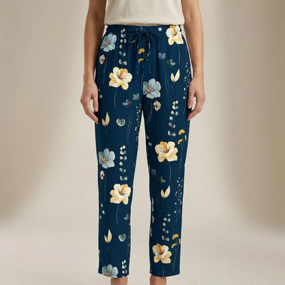 Pantalon droit en jean patchwork pour femme 7