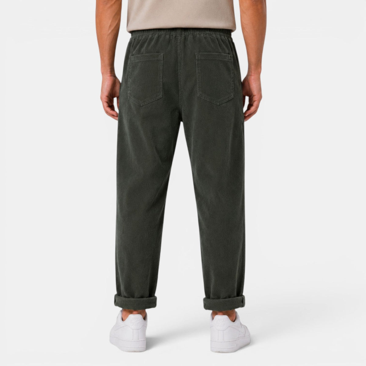 Pantalon droit en velours côtelé pour homme 10