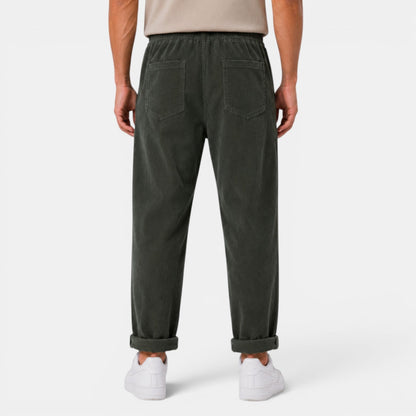 Pantalon droit en velours côtelé pour homme 10
