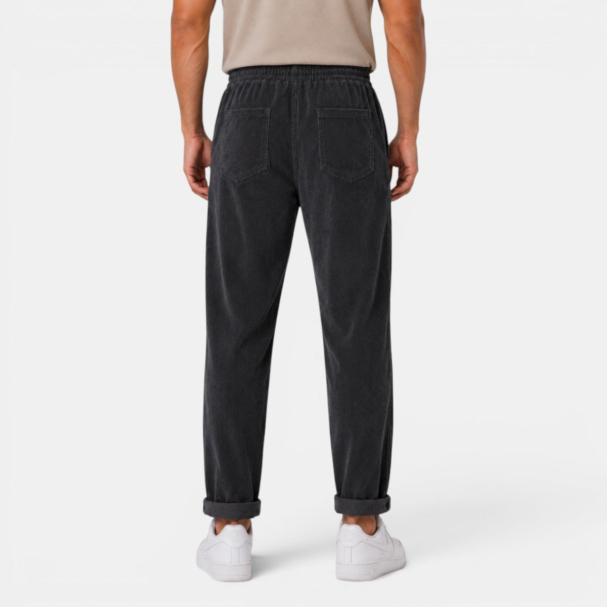 Pantalon droit en velours côtelé pour homme 12