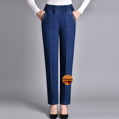 Pantalon droit pour femme avec taille élastique 7