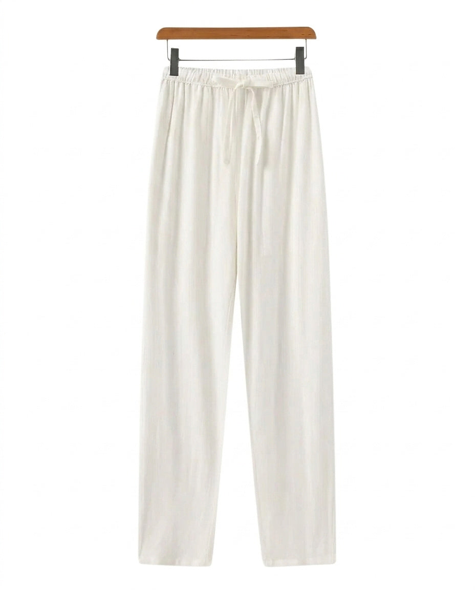 Pantalon droit pour homme avec taille à cordon 4