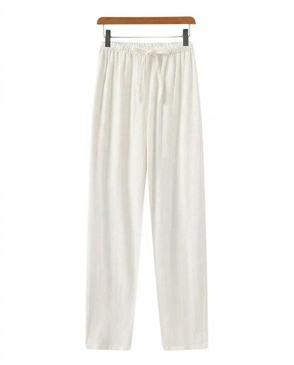 Pantalon droit pour homme avec taille à cordon 4