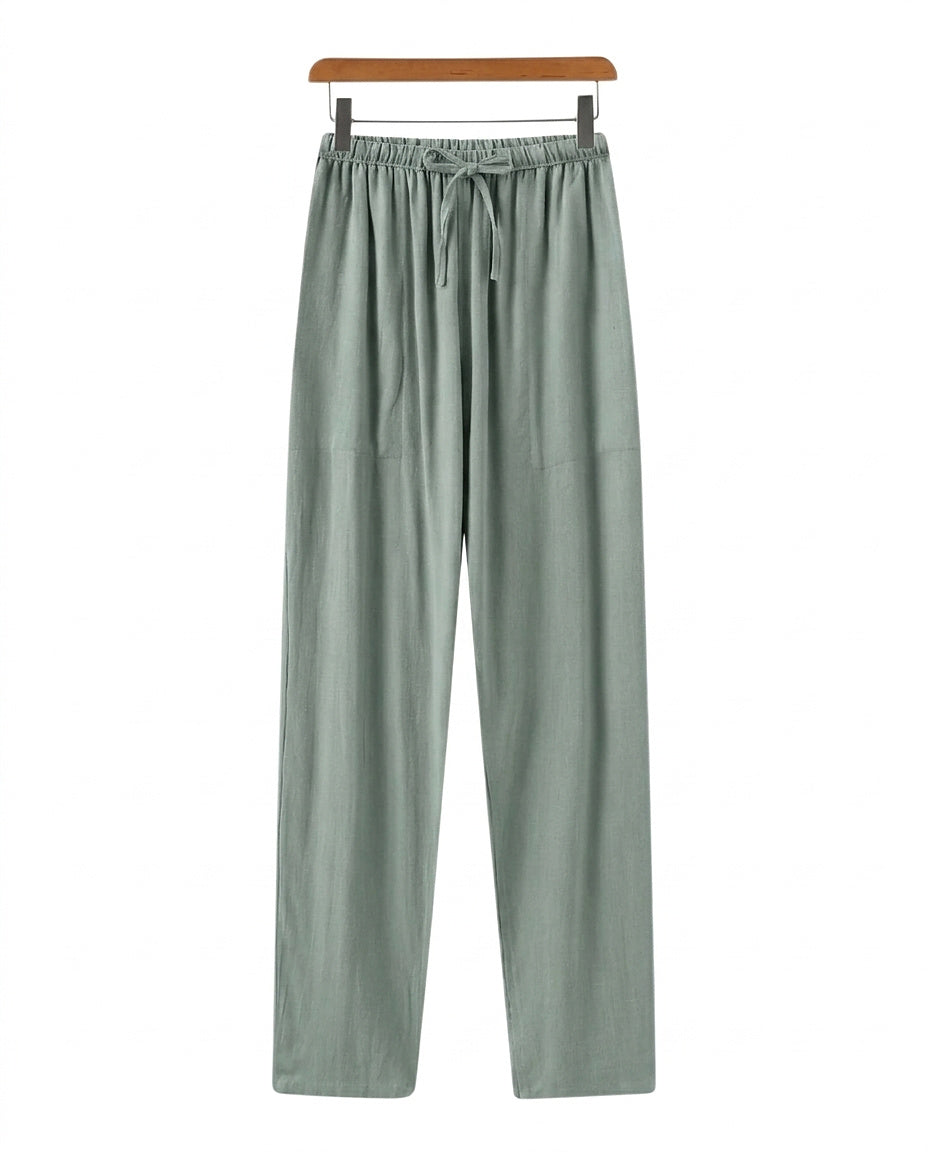 Pantalon droit pour homme avec taille à cordon 6