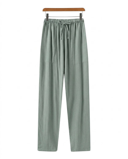 Pantalon droit pour homme avec taille à cordon 6
