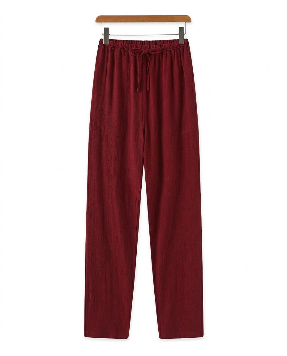 Pantalon droit pour homme avec taille à cordon 7