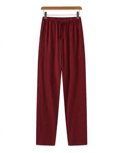 Pantalon droit pour homme avec taille à cordon 7