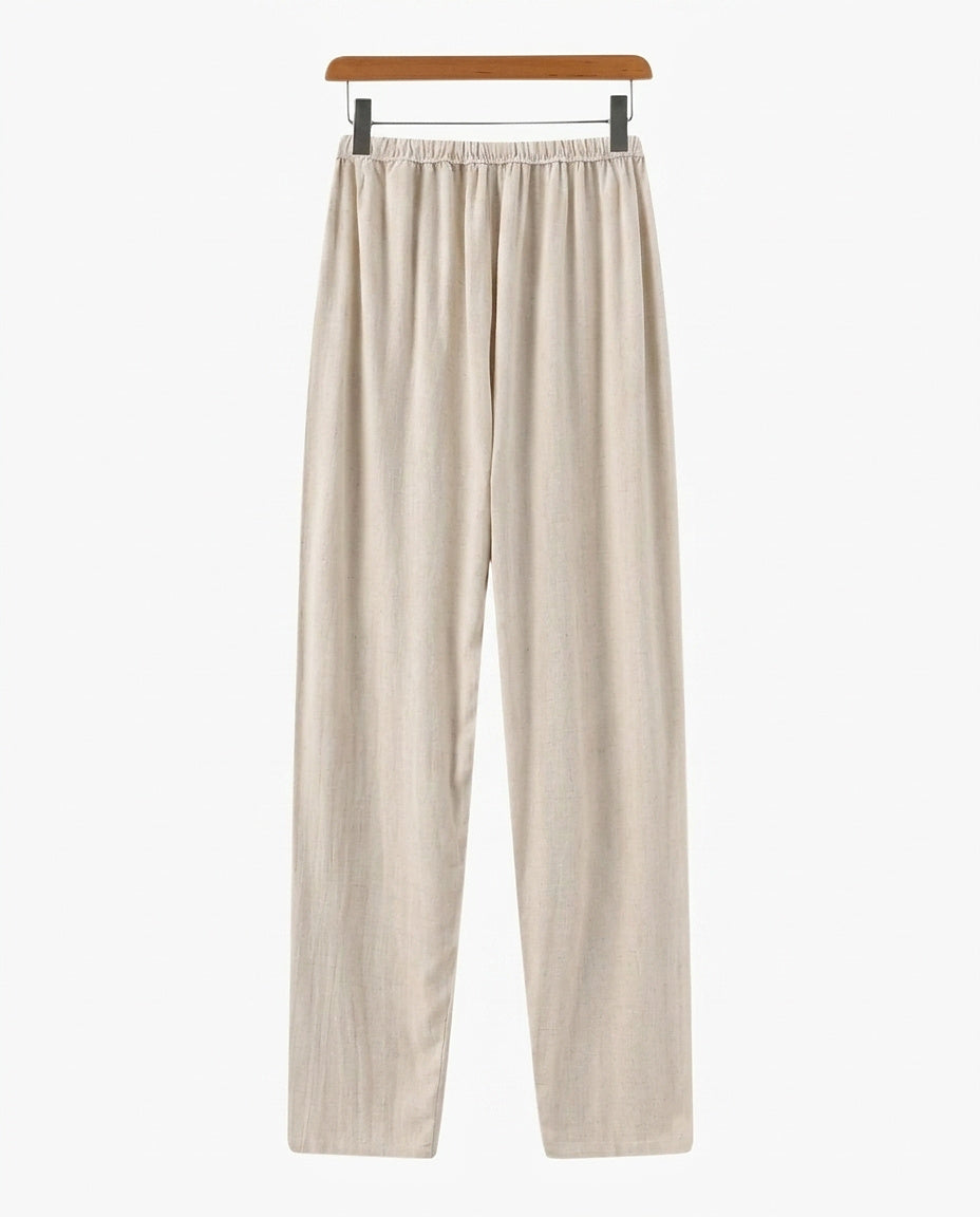 Pantalon droit pour homme avec taille à cordon 9